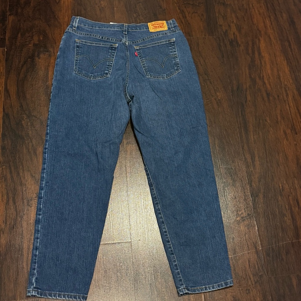 Levi’s 512 Classic Slim Stretch Tapered Blue High rise Denim Jeans 16 Short EUC - Picture 12 of 13
